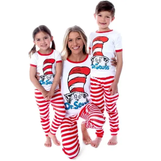Dr. Seuss Cat In The Hat Mommy and Me Matching Outfit Family Pajama Set image {4}