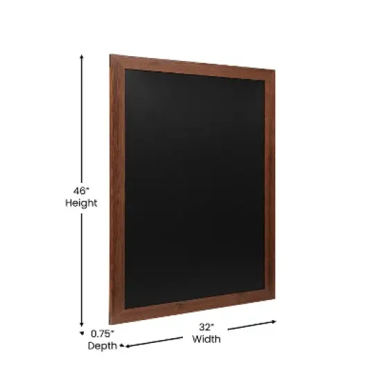 Flash Furniture Canterbury Wall Mount Magnetic Chalkboard Sign with Eraser, Hanging Wall Chalkboard Memo Board for Home, School, or Business image {6}