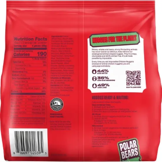 Impossible Plant Based Chicken Nuggets Wild Nuggies - Frozen - 13.5oz image {4}
