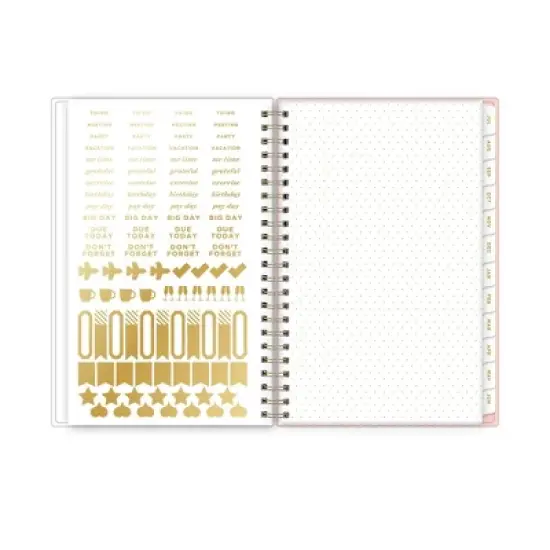 Day Designer 5"x8" 2025-2026 Weekly/Monthly Wirebound Planner Printed Smitten Multi image {6}