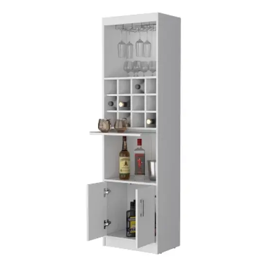Gulches Compact Multifunctional Bar Cabinet with Integrated Wine Storage, Multiple Shelves and 2 Doors High Quality Design image {5}