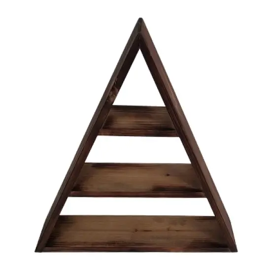 Transpac Wood Tree Display Shelf for Decorative Objects and Sculptures Christmas Brown Tabletop Decor Indoor Gift image {1}