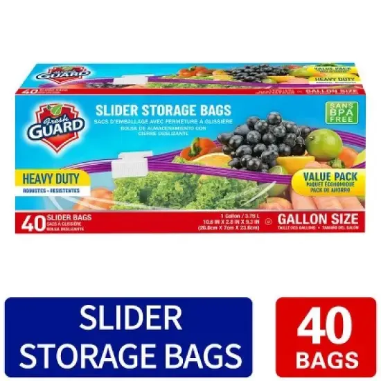 Slider Storage Bags, Zippered Fresh-keeping Bag, Heavy Duty Food Sorting Storage Bag, Food Preservation Sealed Bag image {13}