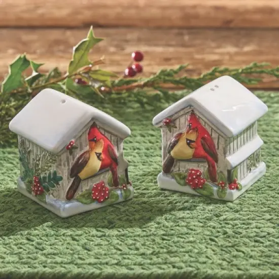 Park Designs Holiday Cardinal Love Red S&P Set image {4}