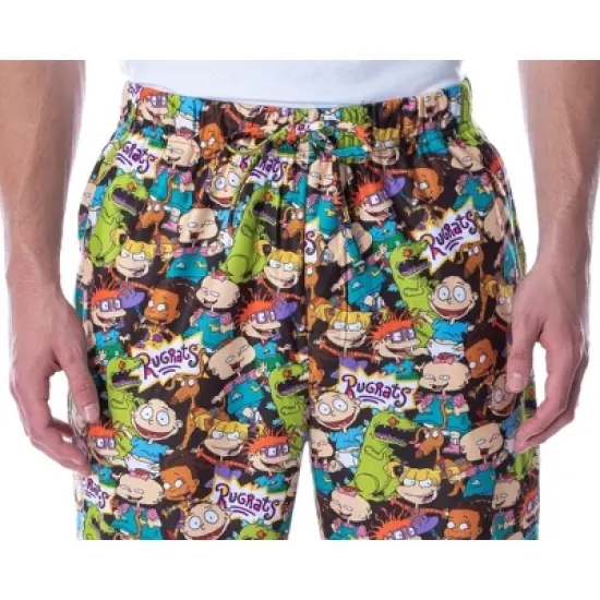 Nickelodeon Men's Rugrats Character Mashup Allover Loungewear Pajama Pants Multi image {2}