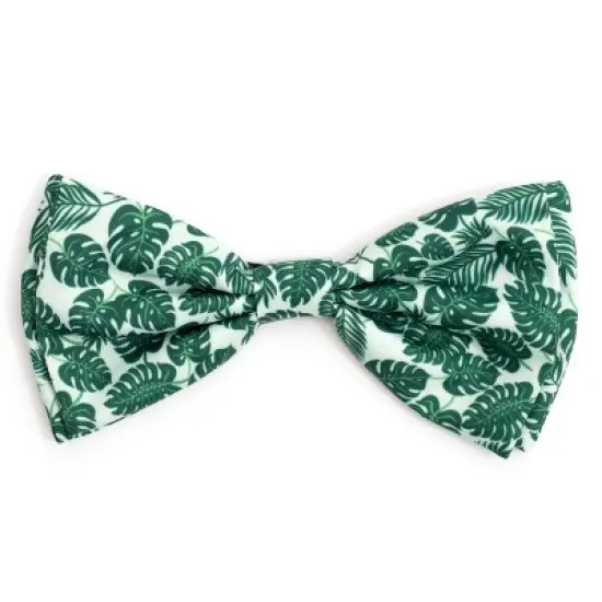 The Worthy Dog Tropical Leaves Bow Tie Accessory image {3}