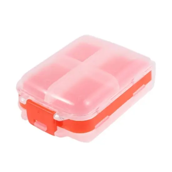 Unique Bargains 8 Grids 3 Fold Pill Case 1 Pc image {9}