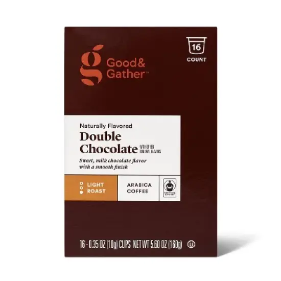 Naturally Flavored Double Chocolate Light Roast Coffee -16ct Single Serve Pods - Good & Gather&trade; image {3}