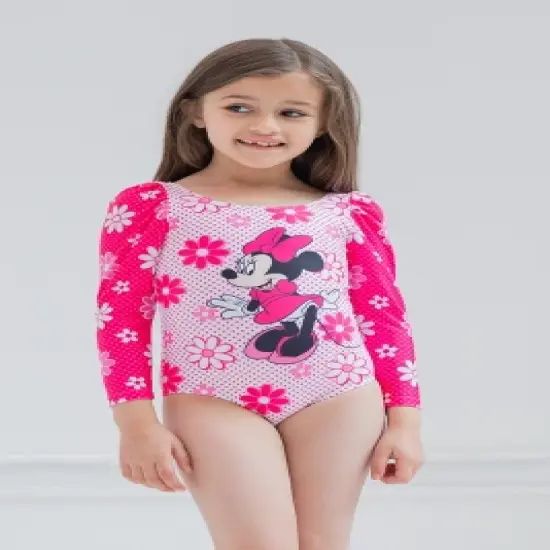 Disney Minnie Mouse Girls One Piece Bathing Suit Little Kid to Big Kid  image {1}