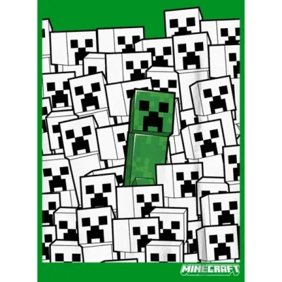 Boy's Minecraft Stand Out Creeper White T-Shirt image {1}