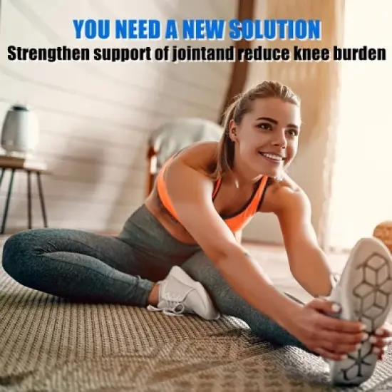 Unique Bargains 2pcs Knee Sleeves Knee Brace Knee Support for Women Men Nylon image {2}