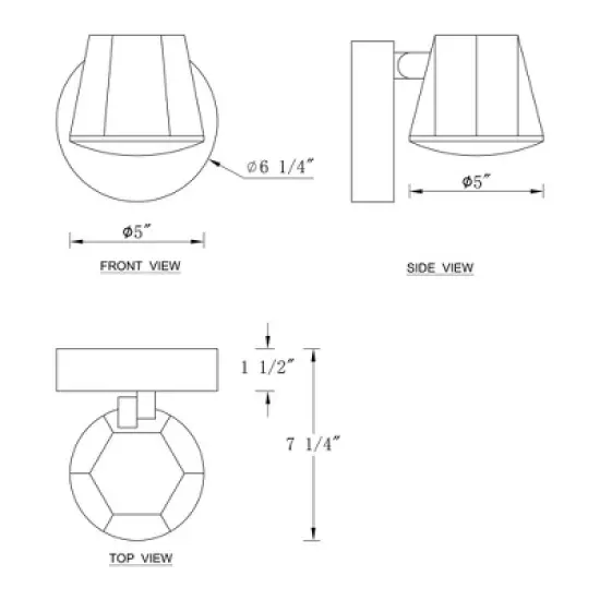 C Cattleya Modern Black Aluminum LED Outdoor Indoor Wall Light with Adjustable Head image {8}