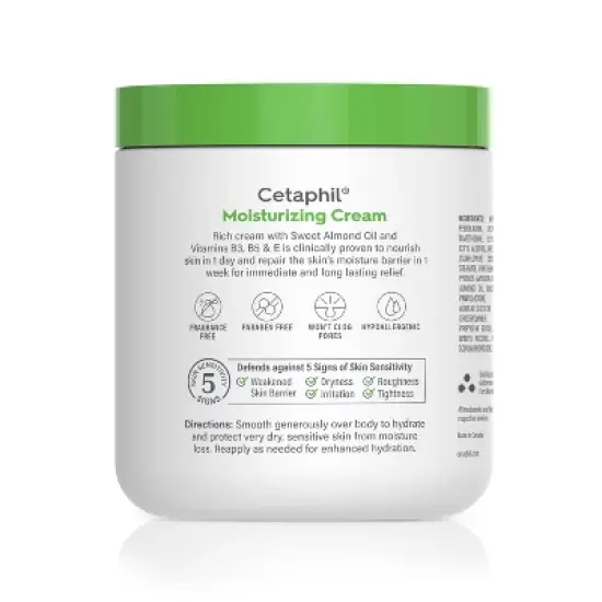 Cetaphil Moisturizing Cream Unscented - 20 fl oz image {4}