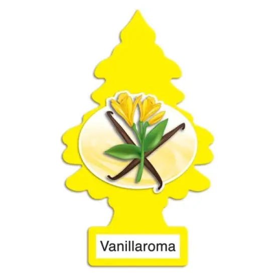 Little Trees Vanillaroma Air Freshener 6pk: Vanilla Car Freshener, Solid, Disposable, Non-Powered, Yellow, 6ct image {2}