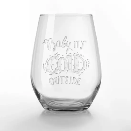 Creative Products Baby it's Cold Outside 15 oz. Stemless Wine Glass image {3}