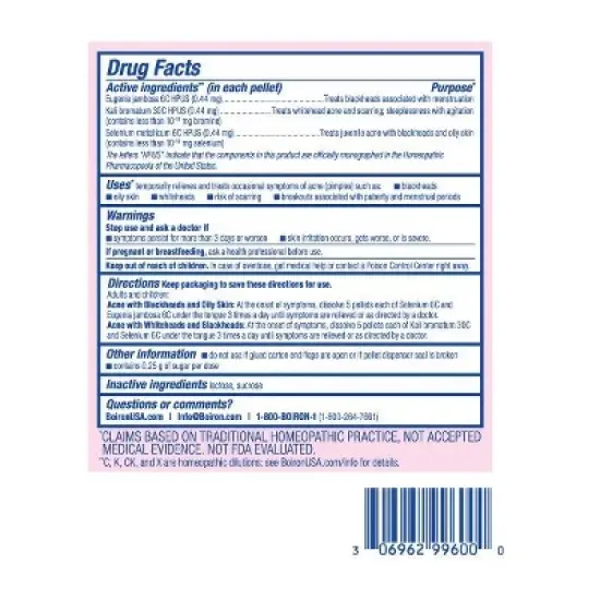 Acne Relief 3 MDT by Boiron Homeopathic Medicine For Acne Relief  -  240 Pellets image {1}