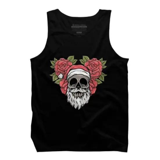 Men's Design By Humans Christmas with flowers Illustration By rukurustudio Tank Top image {4}
