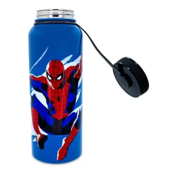 Silver Buffalo Marvel Comics Spider-Man Stainless Steel Water Bottle | Holds 42 Ounces image {2}