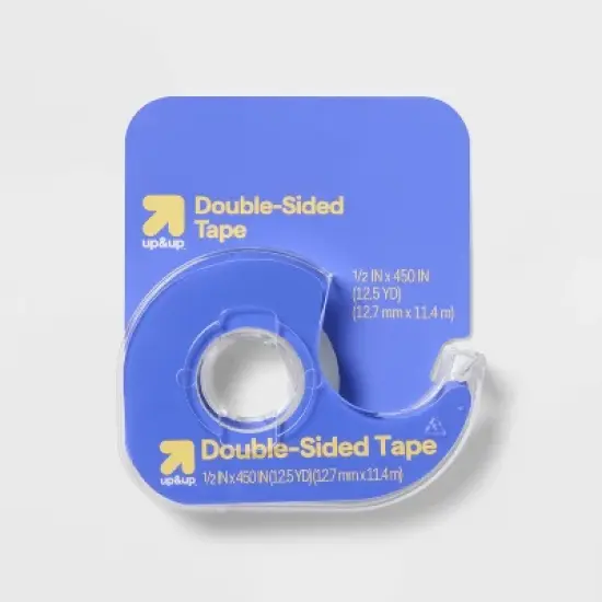 Double-Sided Tape - up&up&trade;: Clear Plastic, 450" Length, 0.50" Width, Art & Office Use image {4}