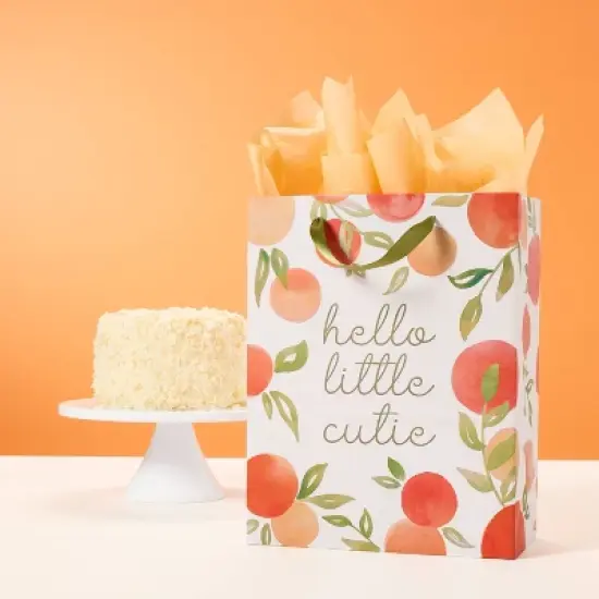 'Hello Little Cutie Baby' Large Gift Bag with Tissue - Spritz&trade; image {1}