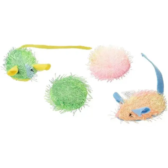 Spot Spotnips Stringy Mice & Balls Catnip Toy - 4 Pack image {2}