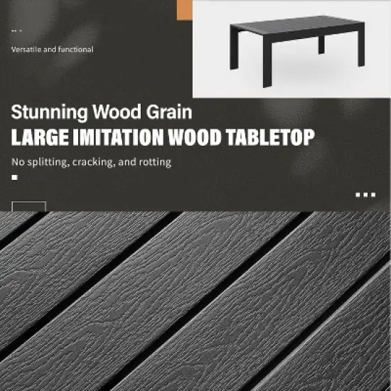 Heynemo Aluminum Patio Furniture Set, 5 Pieces Modern Outdoor Conversation Set with Cushion and Coffee Table image {2}