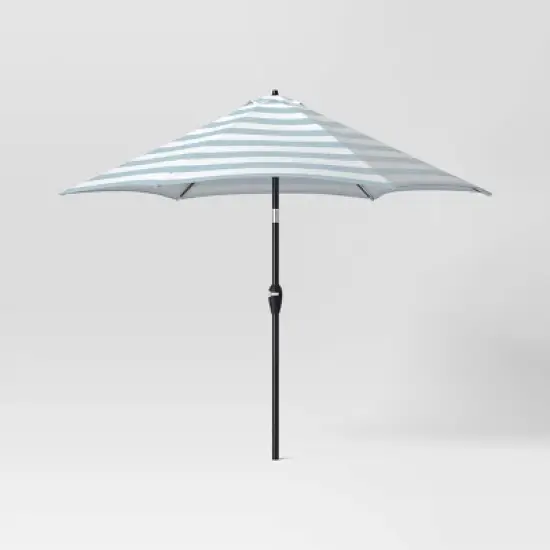 9' Round Cabana Stripe Outdoor Patio Market Umbrella with Black Pole - Threshold&trade; image {11}