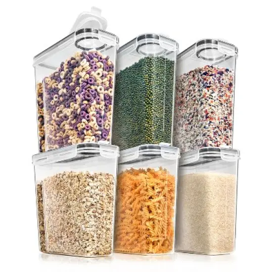 Sorbus Food Dispenser Containers - For Kitchen Organization - Store Pasta, Cereal, Dry Foods, and More -BPA Free (Medium to Large) image {9}