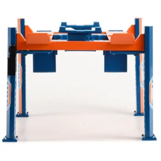Adjustable Four Post Lift "Gulf Oil #2" Blue and Orange for 1/18 Scale Diecast Model Cars by Greenlight image {4}