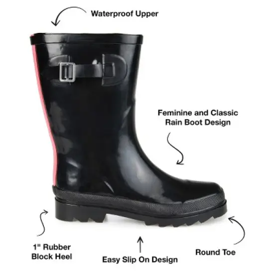 Journee Collection Womens Seattle Block Heel Rain Boots image {7}