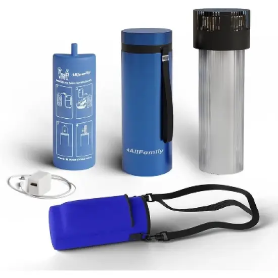 4ALLFAMILY Voyager Large & X-Large Auto Shut Off Insulin Cooler, Blue or Red, TSA Approved Biogel & USB Fridge Temp 36-46&deg;F image {7}