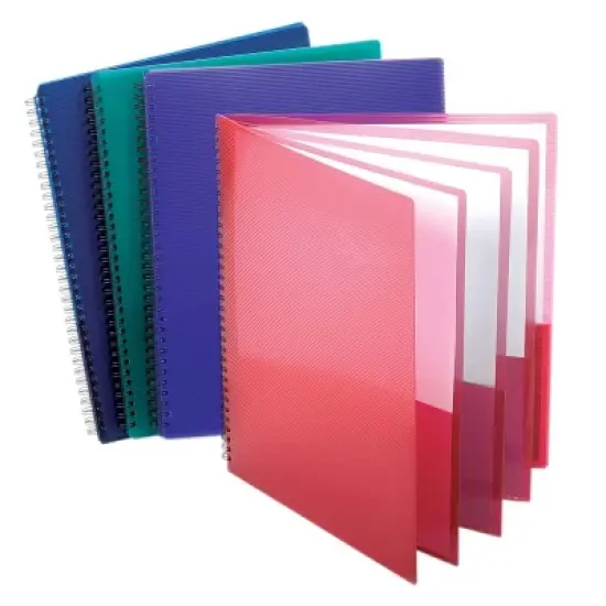 Oxford&reg; 8-Pocket Poly Portfolios, Pack of 4 image {3}