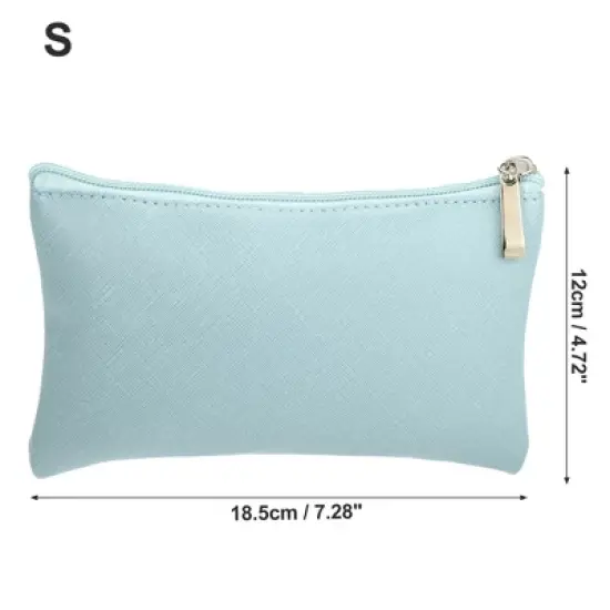 Unique Bargains PU Leather Travel Portable Makeup Organizer Bag 1 Pc image {3}