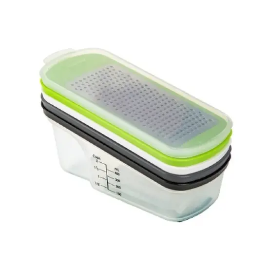 Prepworks 7pc Grate Slice and Store Set: Mandoline & Cucumber Slicer, Grater, Dishwasher-Safe, Stainless Steel Blades image {7}