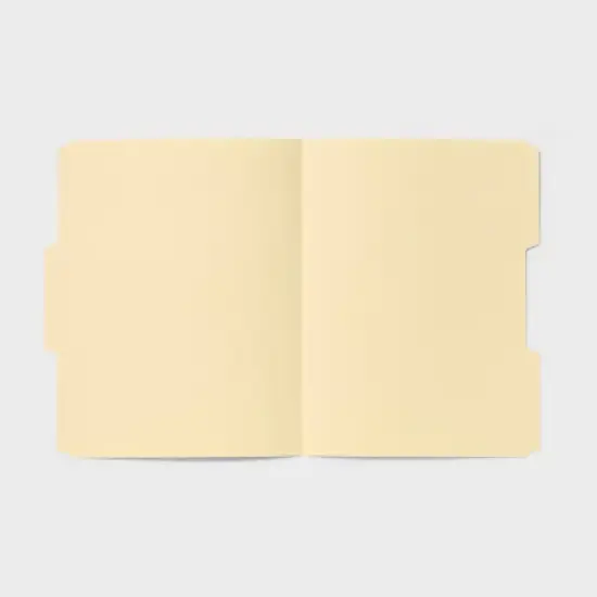 36ct Manila File Folders - up&up&trade;: Top Tab, Non-Pronged, 12 Sheet Capacity, Brown, 11.62" x 9.5", 36 Pack image {2}