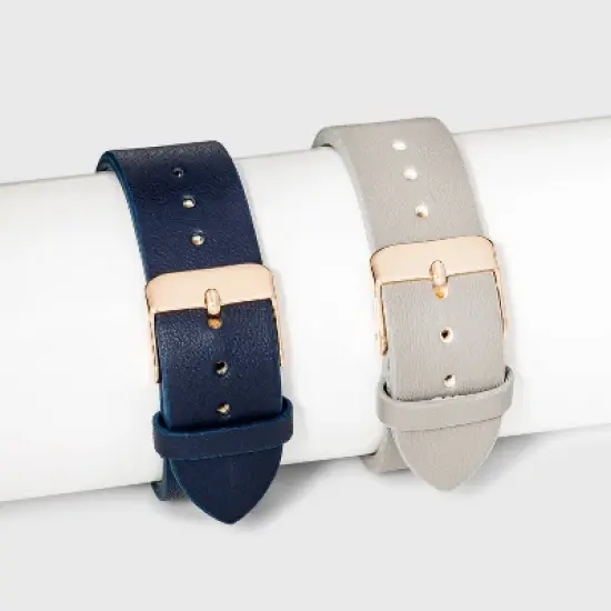 Women's Strap Watch with Changeable Straps - A New Day&trade; Beige/Navy/Gray image {2}