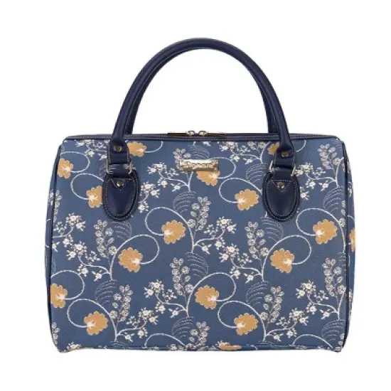 Signare USA Jane Austen Blue Travel Bag image {12}