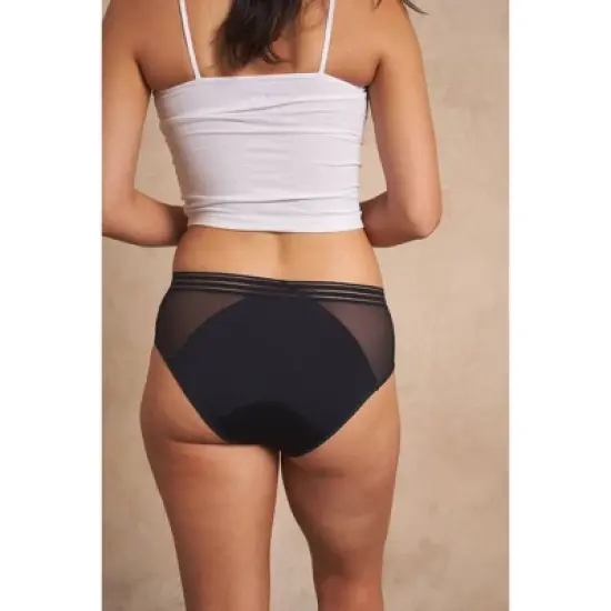 Saalt Leak Proof Period Underwear Regular Absorbency - Soft-Stretch Mesh Hipster image {7}