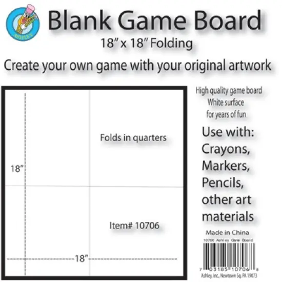 Ashley Productions Folding Blank Game Board image {1}