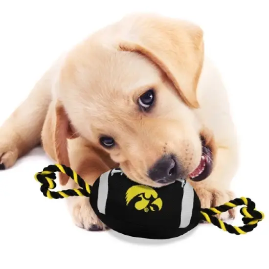 NCAA Iowa Hawkeyes Nylon Football Dog Toy image {3}