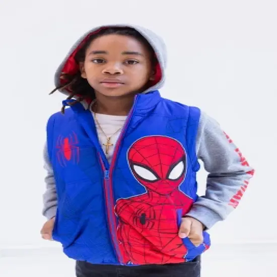 Marvel Spider-Man Zip Up Vest 2fer Jacket Toddler to Big Kid image {4}