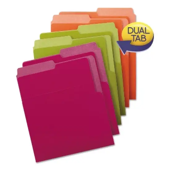 Smead Organized Up Heavyweight Vertical File Folders Assorted Bright Tones 6/Pack 75406 image {5}