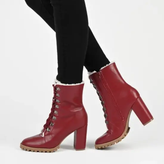 Journee Collection Womens Fauna Tru Comfort Foam Inside Zip Block Heel Booties image {8}