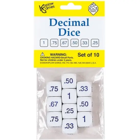 Koplow Games Decimal Dice Set, 10 Per Pack, 3 Packs image {1}