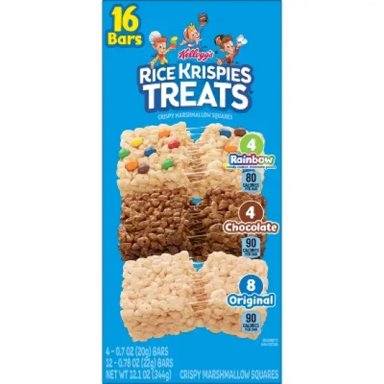 Rice Krispies Treats Crispy Marshmallow Squares Variety Pack Kids Snacks - 12.1oz/16ct image {1}