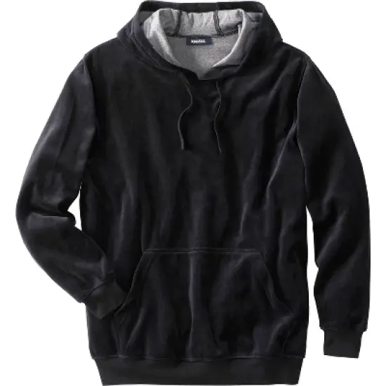 KingSize Men's Big & Tall Velour Long-Sleeve Pullover Hoodie image {1}