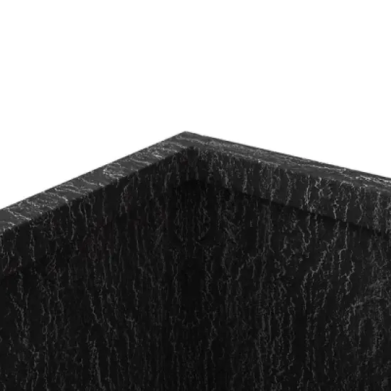 LeisureMod Verdura Square Dotted Black Fiberstone Planter Pot with Drainage Holes, Weather-Resistant for Indoor/Outdoor Use image {6}