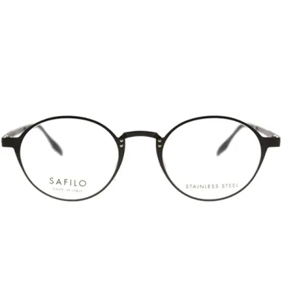 Safilo  VZH Unisex Round Eyeglasses Matte Bronze 49mm image {1}