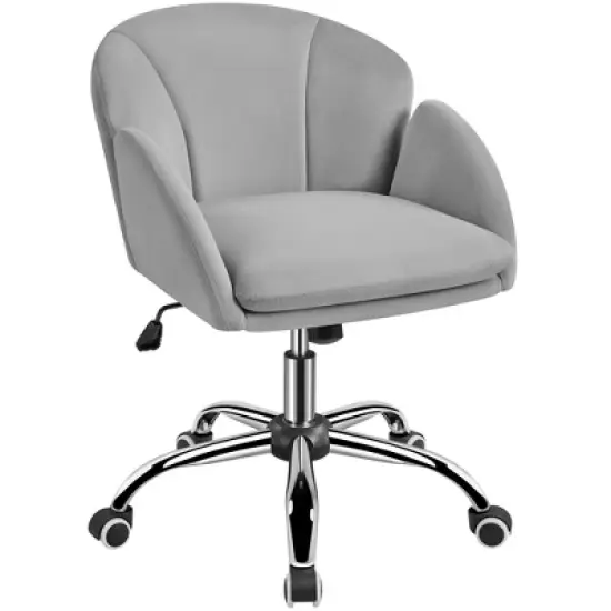 Yaheetech Modern Swivel Rolling Desk Chair with Armrests for Home Office image {10}