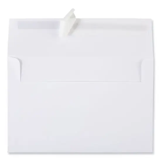 Universal Peel Seal Strip Business Envelope, #A9, Square Flap, Self-Adhesive Closure, 5.74 x 8.75, White, 100/Box image {2}